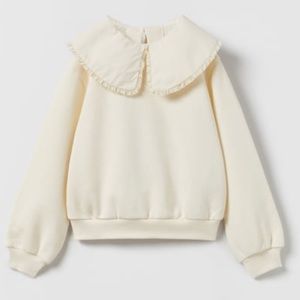 Ivory Peter Pan Collar Sweatshirt